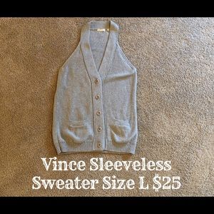 Vince Sleeveless Sweater Vest Size Large
